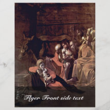 Adoration Of The Shepherds By Michelangelo Merisi Flyer