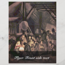 Adoration Of The Shepherds By Rembrandt Harmensz. Personalized Flyer