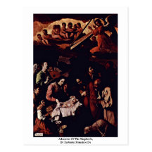 Adoration Of The Shepherds,  By Zurbarán Francisco Postcards