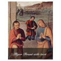Adoration Of The Shepherds Detail By Perugino Flyers