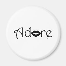Adore with a Kiss Fridge Magnet