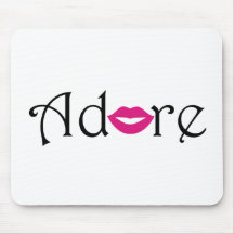 Adore with a Kiss Mouse Pads