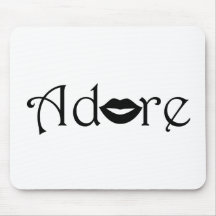 Adore with a Kiss Mousepads