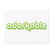 Adorkable (green) postcard