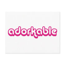Adorkable (pink) postcard