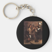 Adriaen Brouwer Smoking Men Keychains