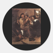 Adriaen Brouwer Smoking Men Sticker