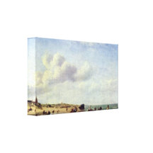 Adriaen van de Velde - The Beach at Scheveningen Canvas Print