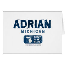 Adrian Michigan Great Lake State Greeting Card