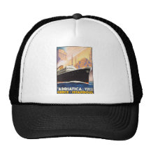 Adriatica Lines - Vintage Travel Poster Mesh Hats