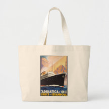 Adriatica Lines - Vintage Travel Poster Tote Bags
