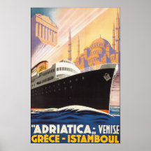 Adriatica Vinise Grece Istamboul Poster