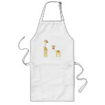 Adult and Baby Giraffe. Cartoon Apron