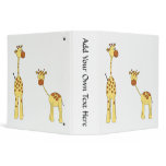 Adult and Baby Giraffe. Cartoon Binder