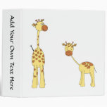Adult and Baby Giraffe. Cartoon Binder