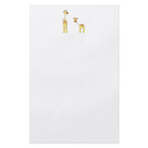 Adult and Baby Giraffe. Cartoon Flyer