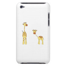 Adult and Baby Giraffe. Cartoon iPod Touch Covers