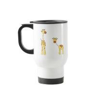 Adult and Baby Giraffe. Cartoon Coffee Mugs