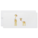 Adult and Baby Giraffe. Cartoon Custom Rack Cards