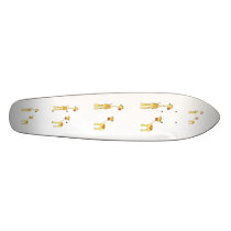 Adult and Baby Giraffe. Cartoon Custom Skate Board