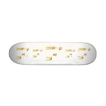 Adult and Baby Giraffe. Cartoon Skateboard Deck