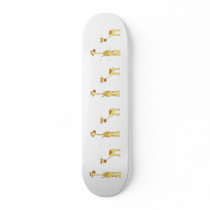 Adult and Baby Giraffe. Cartoon Skate Boards