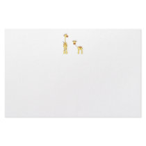Adult and Baby Giraffe. Cartoon Custom Stationery