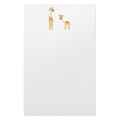 Adult and Baby Giraffe. Cartoon Stationery Paper by Animal_Art_By_Ali