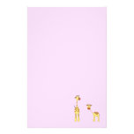 Adult and Baby Giraffe. Cartoon Personalized Stationery