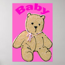 Adult Baby Girl Baby Bear Posters
