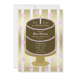 Adult Birthday Party Invite -- Birthday Cake