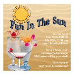 Adult Pool Party BBQ Custom Invite