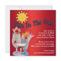 Adult Pool Party BBQ Announcements