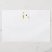 Adulte et girafe de bébé. Bande dessinée Prospectus Avec Motif