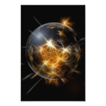 Advent Ball Gold Lights Christmas Tree Decoration Photograph