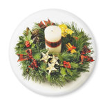 Advent Wreath On White Background magnets