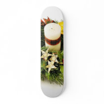 Advent Wreath On White Background Skate Boards