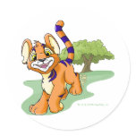 Adventurous orange Kougra on Mystery Island stickers