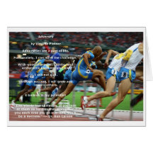 "Adversity" affirmation note card (blank)