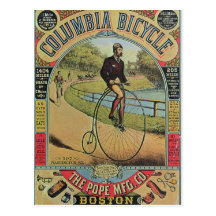 Advert for the Columbia Bicycle Post Card