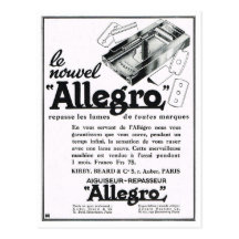 Advertisement,  Allegro Post Card
