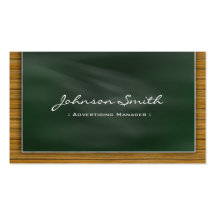Advertising Manager - Cool Chalkboard Business Cards
