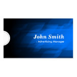 Advertising Manager - Modern Dark Blue Business Card Templates