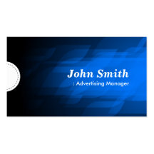 Advertising Manager - Modern Dark Blue Business Card Templates