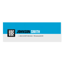 Advertising Manager - Personal Aqua Blue Business Cards