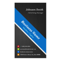 Advertising Manager - Premium Double Sided Business Card Templates
