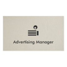 Advertising Manager Simple Elegant Professional Business Card