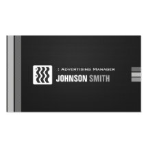 Advertising Manager - Urban Black White Business Card