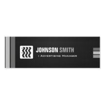Advertising Manager - Urban Black White Business Cards