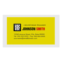 Advertising Manager - Urban Yellow White Business Card